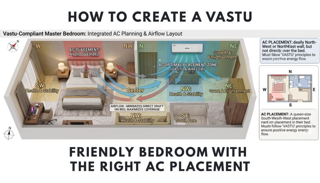 How to Create a Vastu-Friendly Bedroom with the Right AC Placement