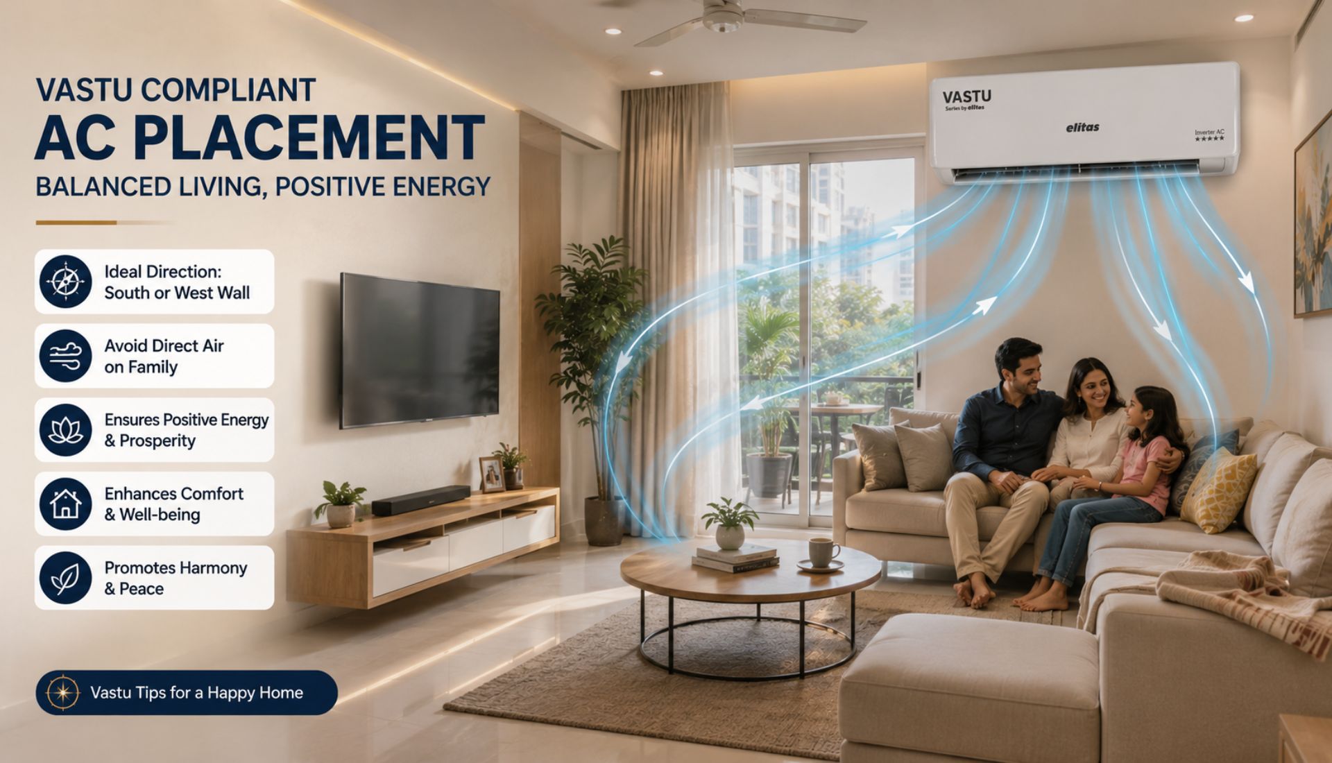 Best AC Direction for Rental Homes and Flats According to Vastu